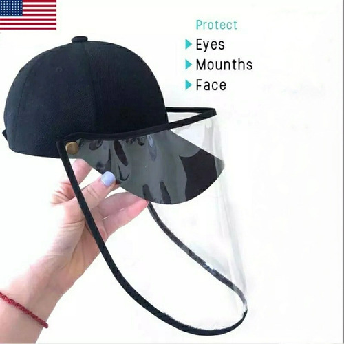 Gorra Con Protector Careta Facial Azul Oscuro Las Mejores!