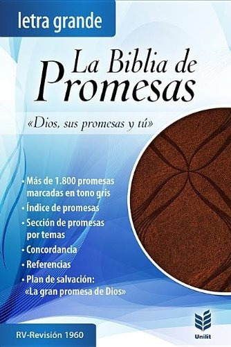 Biblia De Promesas Letra Grande Rvr1960 Piel Especial Café