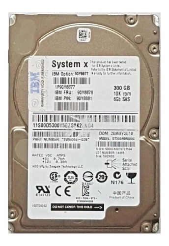 IBM SAS 2.5 HD de 300 GB a 10 K - ST300mm0006