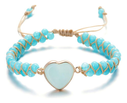 Brazalete Doble Con Forma De Corazón De Piedra Del Emperador