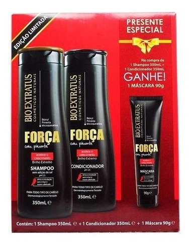 Imagem 2 de 3 de Condicionador Bio Extratus Força Com Pimenta + Shamp + Masca