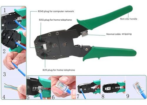 Kit De Herramientas De Red Kit De Crimpadora Ethernet Profes