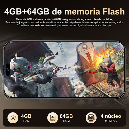 Teléfonos Inteligentes Android Baratos 4g A16 Max 6.58 En Ram4gb Y Rom64gb