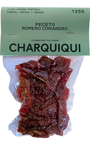 Charquiqui 125g A Granel  Peceto Romero Coriandro (jerky)