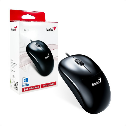 Mouse Genius Dx-135 Usb Negro Windows Mac Os - Otec