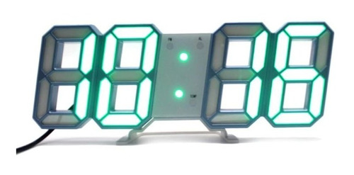 Reloj Despertador Digital 3d - Brillante - Mesa Y Pared