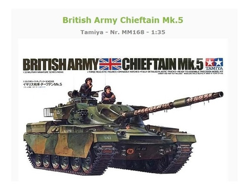 Tanque British Cheifmain Mk.5 Escala 1/35 Tamiya 35068