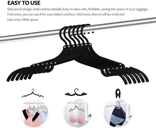 12 Pcs Viajes Perchas - Perchas De Ropa Plegable Portátil De