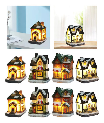 Figura De Casa De Nieve Para Nad E Invierno, 8 Unidades,