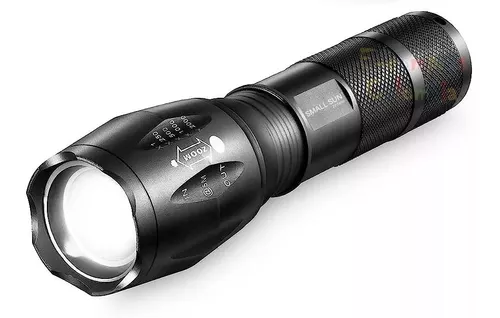 Linterna LED ultra potente, linterna militar táctica LED COB de 90000  lúmenes con batería recargable USB de 10000 mAh, resistente al agua IP65, 7  modos, con zoom para acampar, recargable de emergenci