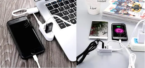 Extensor Usb Multipuertos X3 Lector Hub
