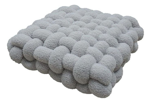 Cojín Decorativo Trenzado Cojin Cuadrado Para Silla Sofa Gris Trenzado