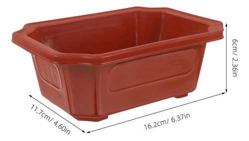 Maceta Rectangular Para Bonsáis, 10 Unidades