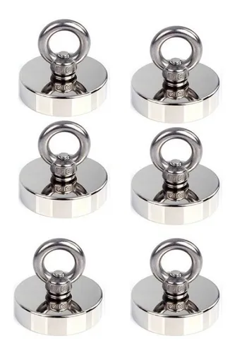 comprar Potente Imán Redondo De Pesca De Rescate De 41 Kg, 6 Piezas