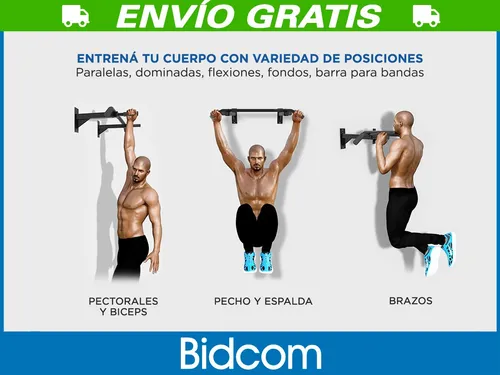 Pectorales en barra de dominadas hotsell