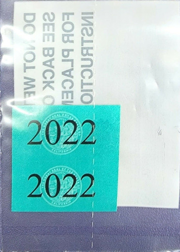 Dmv Sticker Cvra 2022 California Adhesivo De Peso Bruto Come