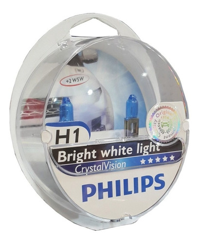 Lamparas Halogena 12v 55w H1 Crystal Vision Pack Philips