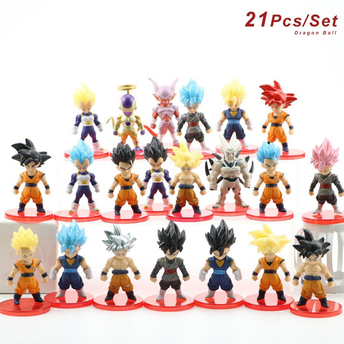 Figura De Acción Kit 21 Dragon Ball Z Super Goku Vegeta Brol