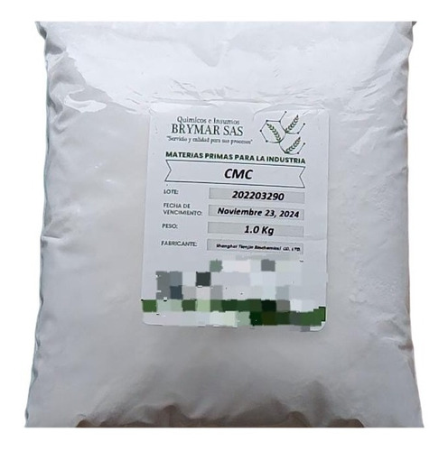 Cmc Carboximentil  Celulosa 1kg - Kg - Kg a $49000