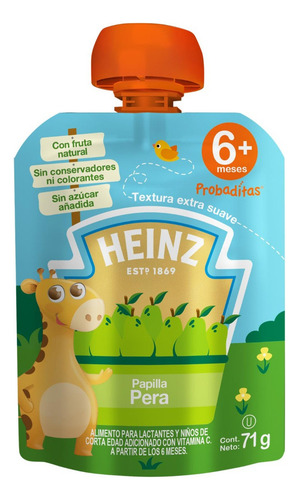 Papilla Heinz Para Bebé Etapa 1 Pera 71 Gr