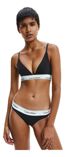 Tanga Calvin Klein, Moderna, De Algodón Elástico, Para Mujer