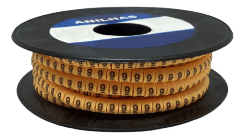 Anilha Marcador Cabos Fios Ec-1 2,5 A 4mm 0 A 9 - 1000un