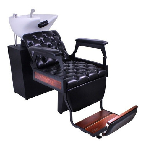 Imagem 5 de 6 de Lavatório Hawk Barbeiro Louça Com Capitonê Kixiki Barbearia