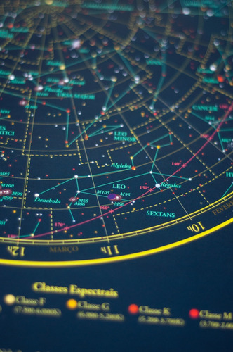 Carta Celeste - Mapa Completo Do Céu Com Objetos Messier