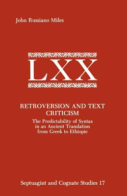 Libro Retroversion And Text Criticism: The Predictability...