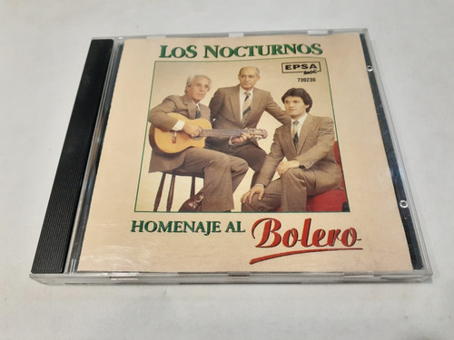 Homenaje Al Bolero, Los Nocturnos - Cd 1994 Nacional Ex