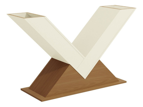 Base Amora Para Mesa De Jantar De Madeira Canela/off Dj