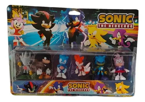 Boneco Kit Sonic 6 Peças Infantil Divertido Brinquedo Coleci