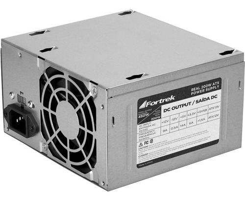 Fonte Alimentação Atx Fortrek 200w Reais S/cabo C/caixa