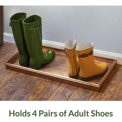 Bandeja Multiusos Bronce Para Botas Zapatos Y Plantas