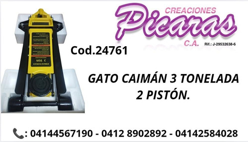 Gato Caimán 3 Toneladas Doble Piston.