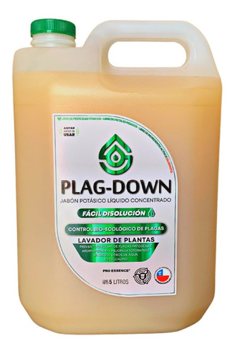 Jabón Potásico Plagdown 5lt Concentrado Rinde 1000lt De Agua