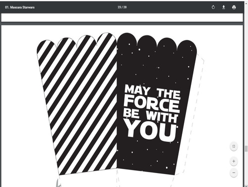 Imagen 5 de 5 de Star Wars Kit Fiesta Decoracion Imprimible Archivo Pdf