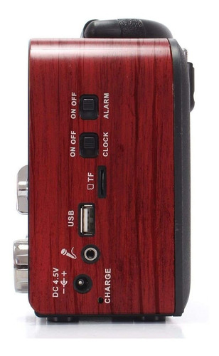 Caixa de som Grasep D-F9 portátil com bluetooth vermelha 110V/220V