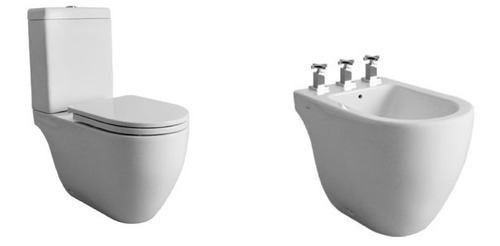 Combo Inodoro + Deposito + Asiento + Bidet 3a Ferrum Fontana