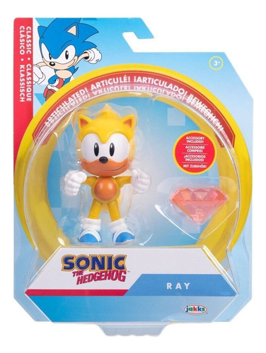 Sonic The Hedgehog Figura Ray + Accesorio 10cm