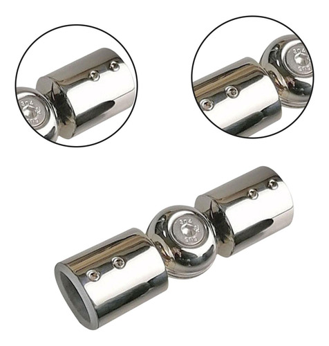2 Conector De Esquina Para Barra De Cortina De 25mm Pulido