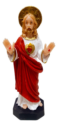 Imagen Sagrado Corazón De Jesús 15 Cm Pvc Estatua Irrompible