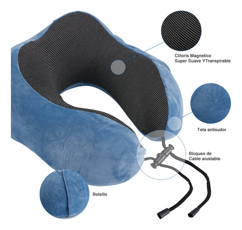Almohada De Viaje, Almohada De Cuello Viscoelástica De
