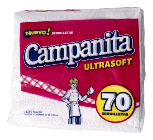 Servilletas Campanita Ultrasoft  30 Paquetes X 70 Unid. C/u