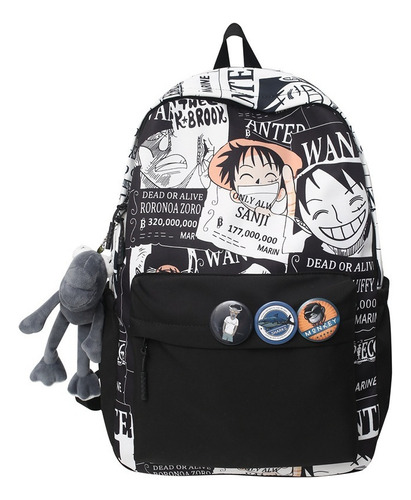 One Piece Schoolbag Hombres Ins Japonés Cool Trend