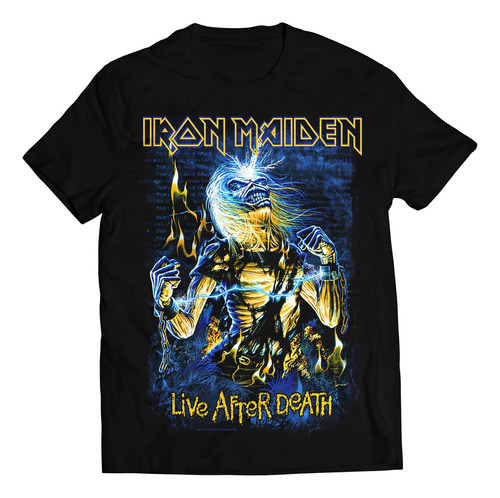 Camiseta Oficial Iron Maiden Live After Death Rock Activity