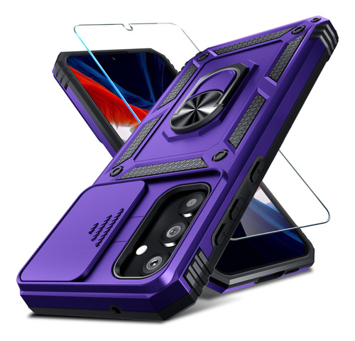 Funda Resistente Con Protector De Camara Samsung A55 Violeta