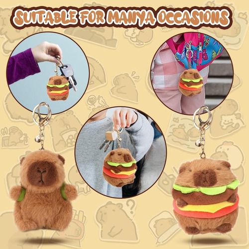 / 2llaveros De Animales Depeluche,colgante De Capybara