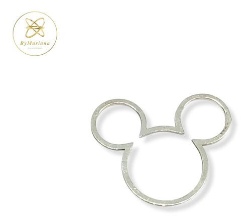 Dije Plata Mickey Mouse Calado 22 X 20 Mm