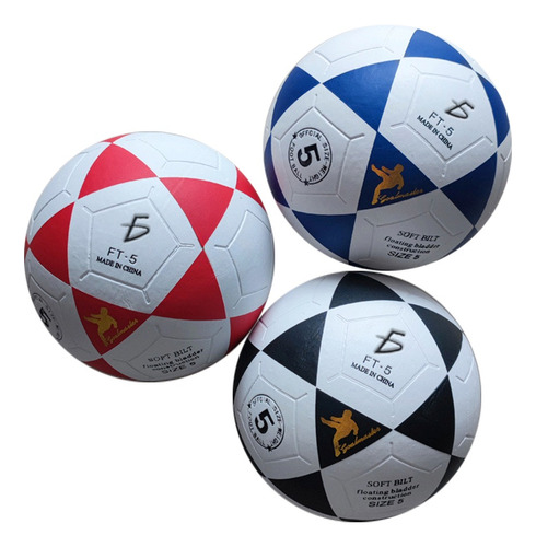 3 Piezas Balones De Futbol Profesionales Numero 5 Reforzado Color Negro